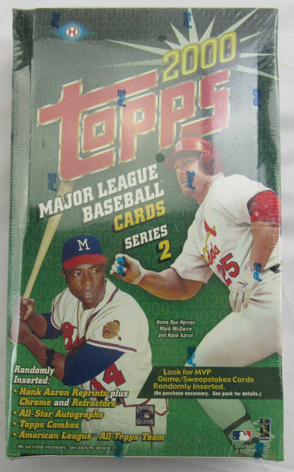 2000 Topps Series 2 Sealed 36ct Baseball Wax Box