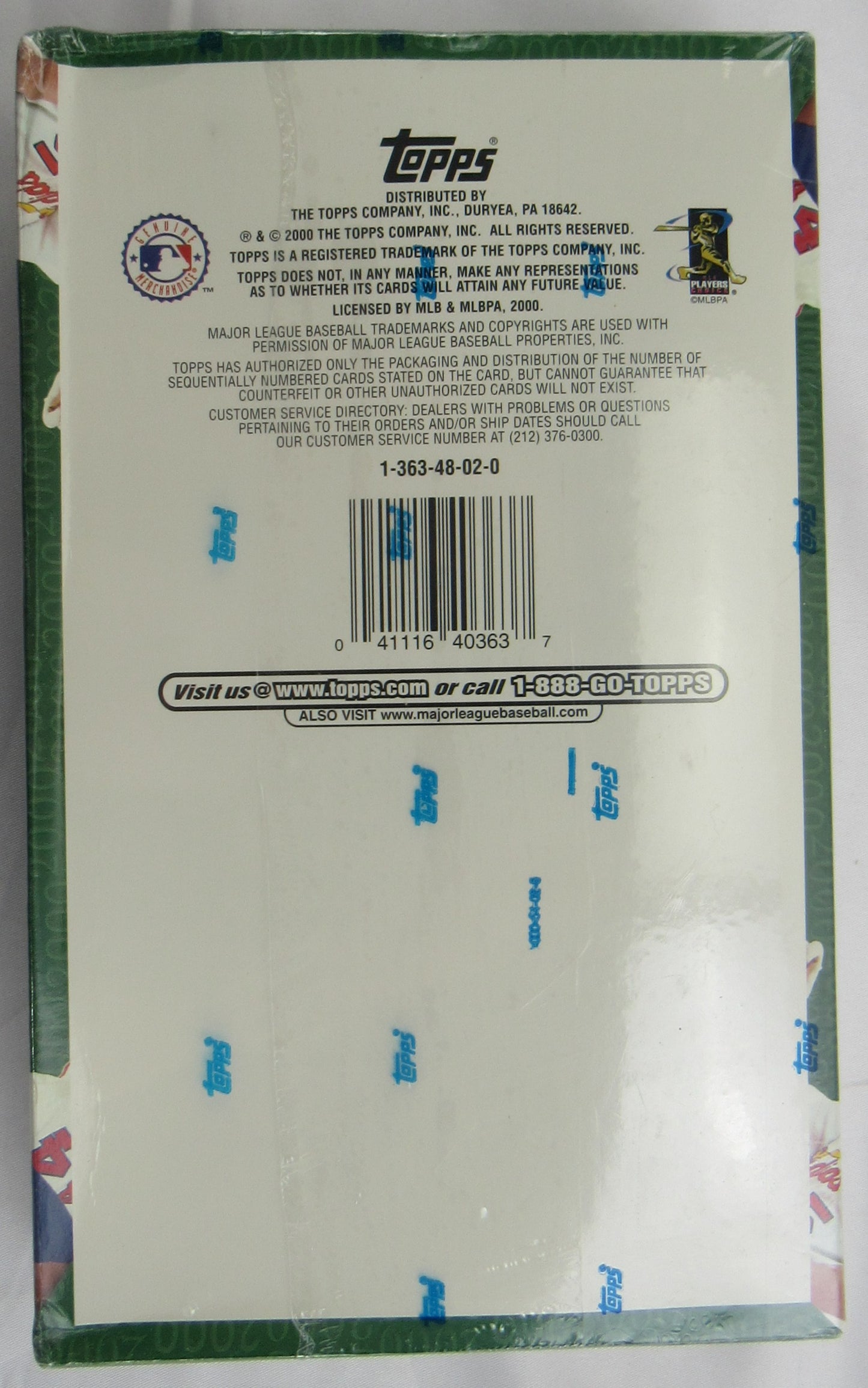 2000 Topps Series 2 Sealed 36ct Baseball Wax Box