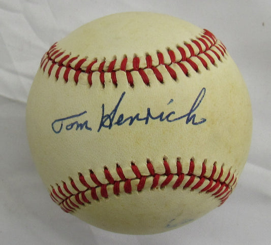 Tom Henrich Signed Rawlings Baseball JSA B19053
