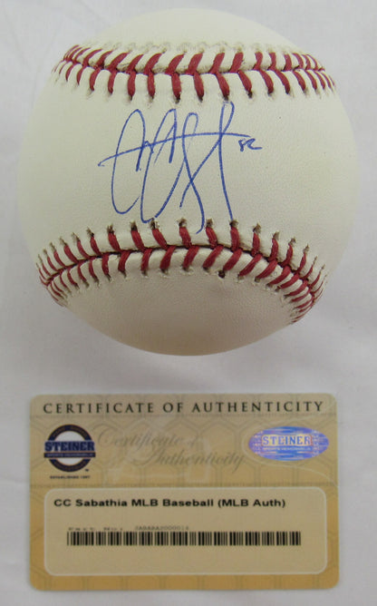 CC Sabathia Signed Auto Autograph Rawlings Baseball Steiner COA