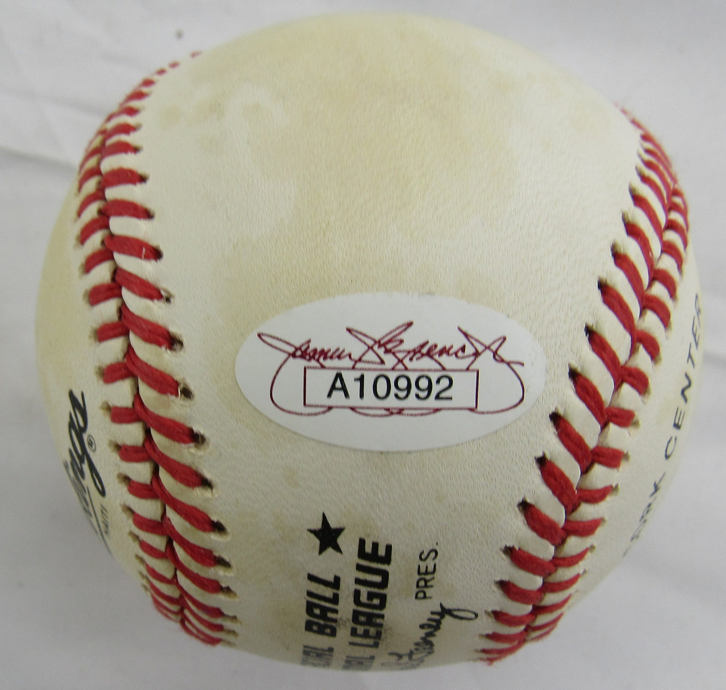 Enos Slaughter Signed Rawlings Baseball JSA A10992