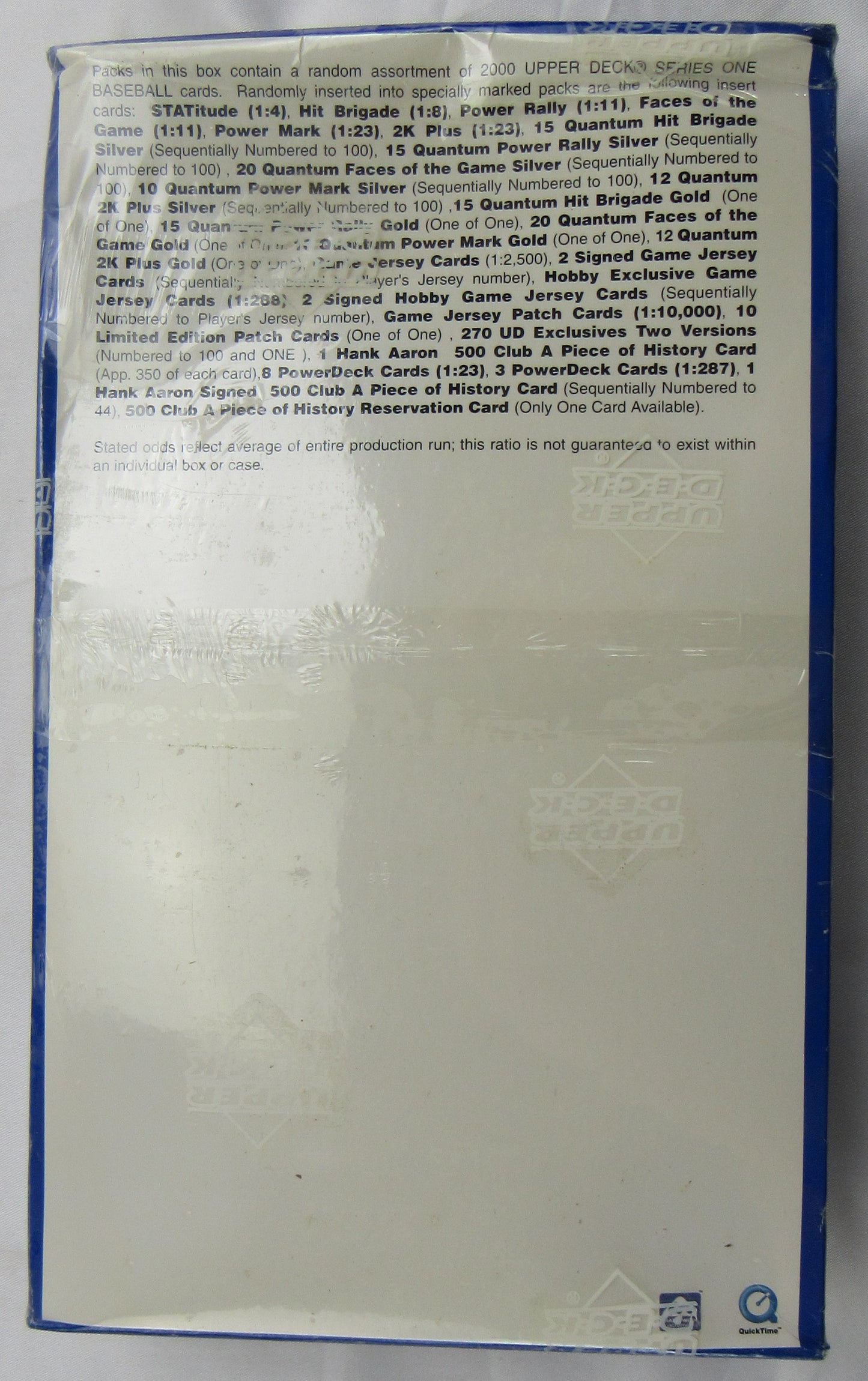 2000 Upper Deck Series One MLB Baseball Factory Sealed Hobby Box