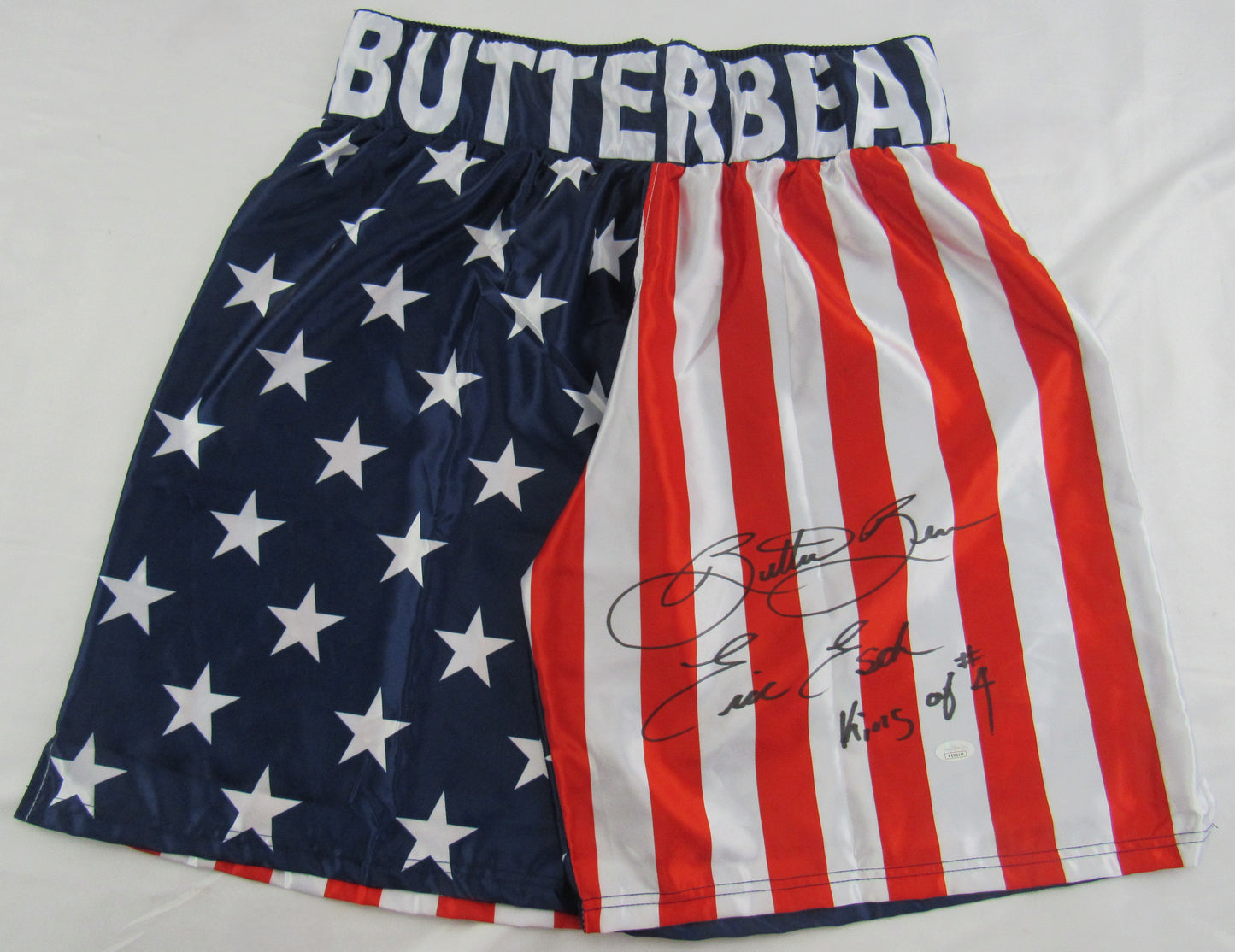 Eric Esch Signed Auto Autograph Butterbean Boxing Shorts w/ Insc JSA WB536447