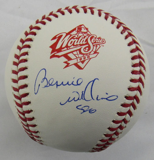 Bernie Williams Signed Auto Autograph Rawlings MLB 1998 World Series Baseball JSA COA