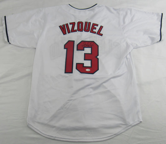 Omar Vizquel Signed Jersey Beckett JSA Certified