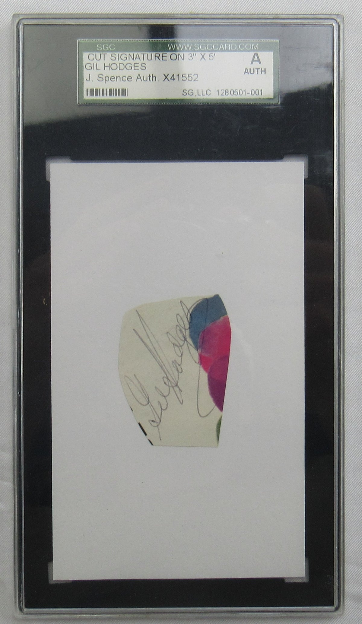 Gil Hodges Cut Signed Auto SGC Encapsulated