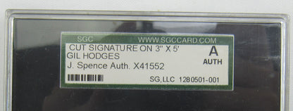 Gil Hodges Cut Signed Auto SGC Encapsulated