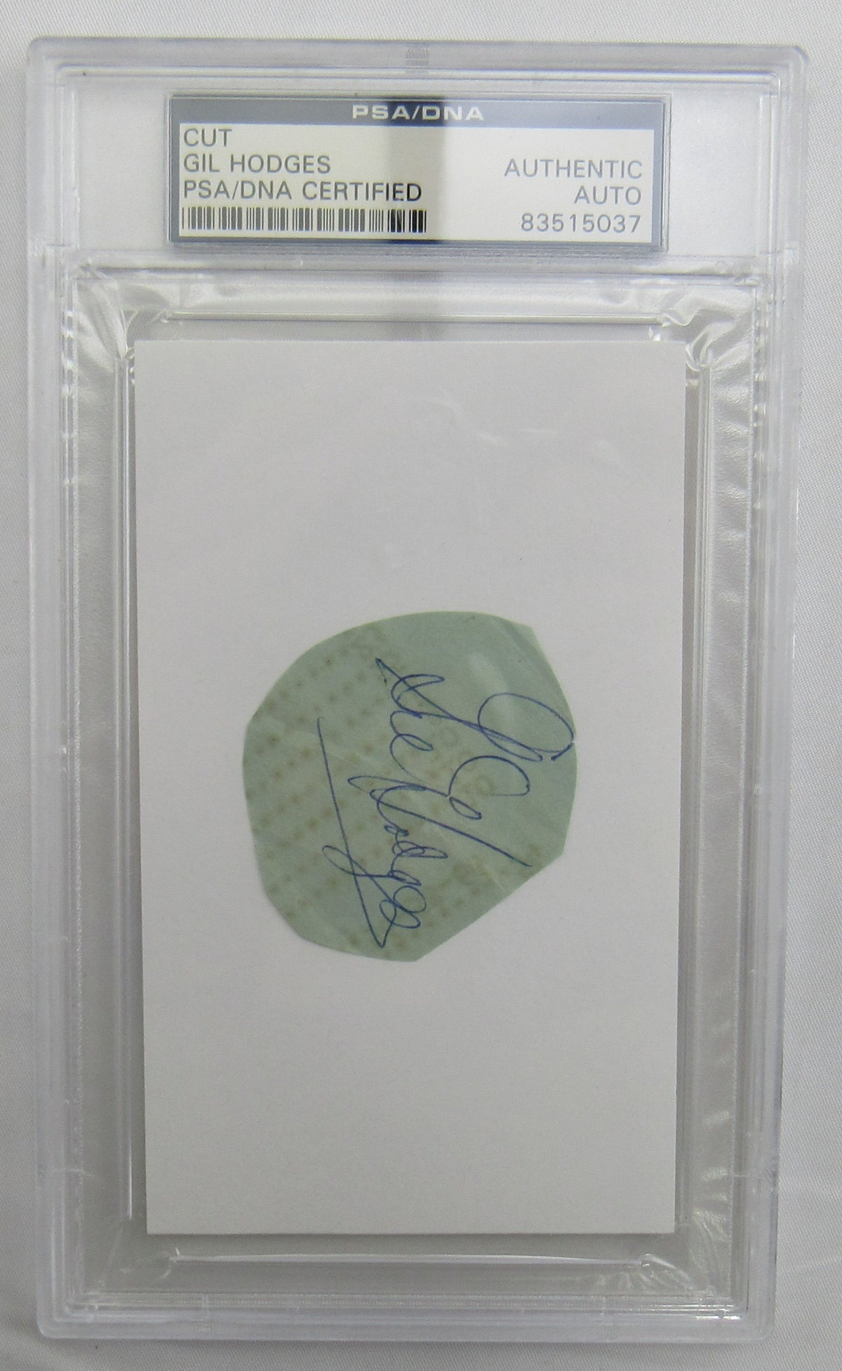 Gil Hodges Cut Signed Auto PSA/DNA Encapsulated