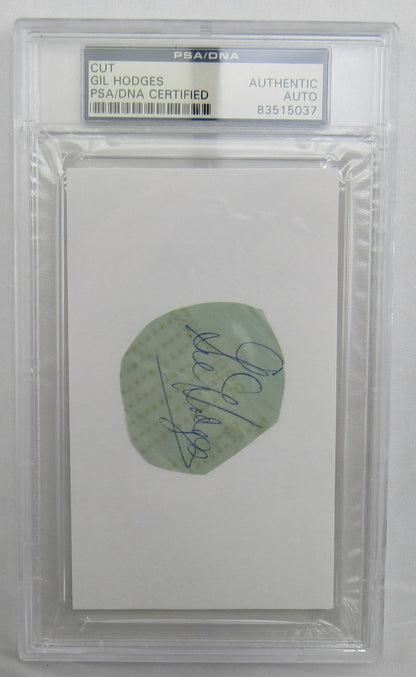 Gil Hodges Cut Signed Auto PSA/DNA Encapsulated