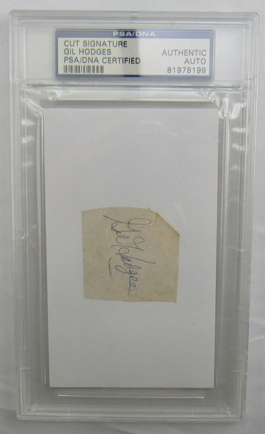 Gil Hodges Cut Signed Auto PSA/DNA Encapsulated II