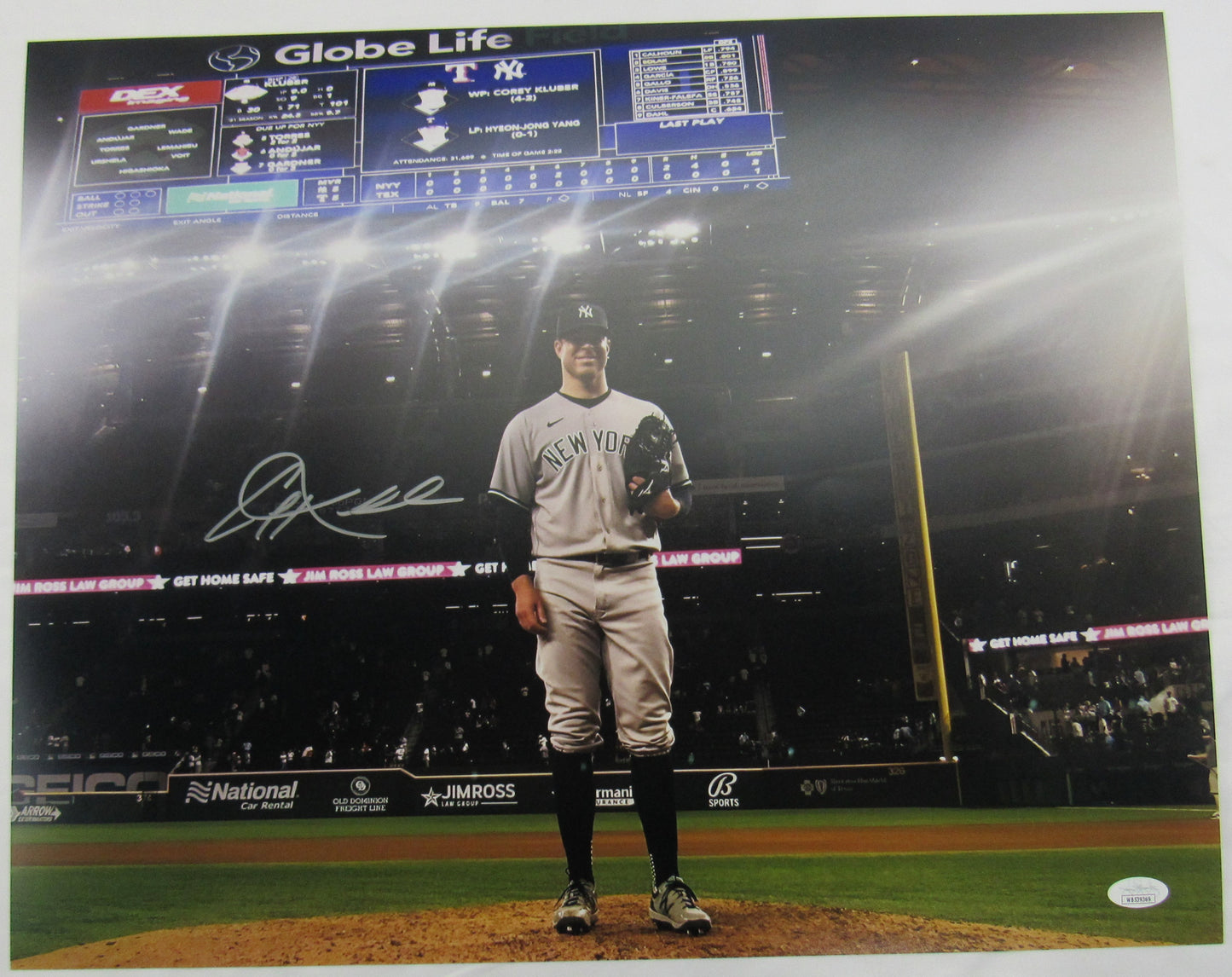 Corey Kluber Signed Auto Autograph 16x20 Photo JSA COA II