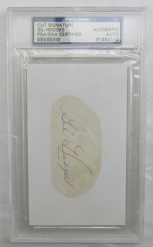 Gil Hodges Cut Signed Auto PSA/DNA Encapsulated VI