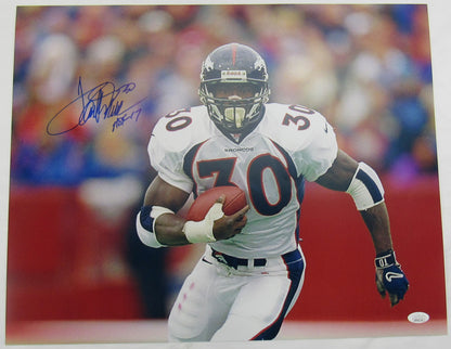 Terrell Davis Signed Auto Autograph 16x20 Photo w/ HOF Insc JSA COA IV