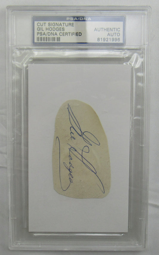 Gil Hodges Cut Signed Auto PSA/DNA Encapsulated XII
