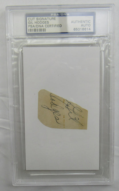 Gil Hodges Cut Signed Auto PSA/DNA Encapsulated XIII
