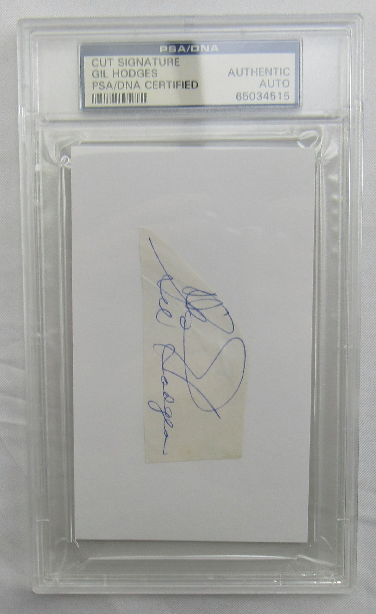 Gil Hodges Cut Signed Auto PSA/DNA Encapsulated XIV