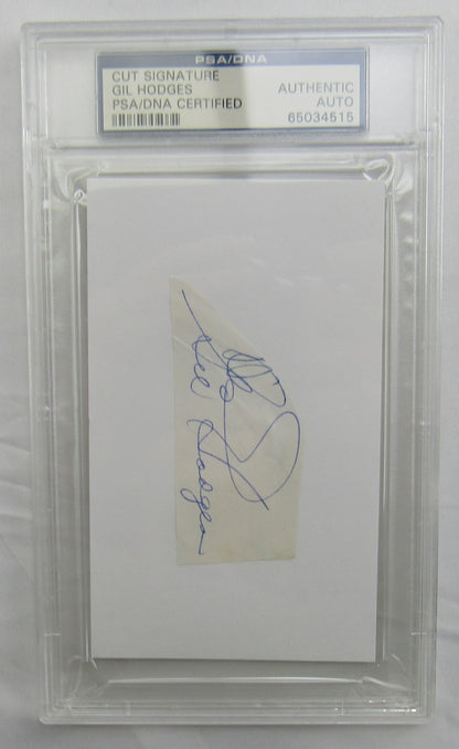 Gil Hodges Cut Signed Auto PSA/DNA Encapsulated XIV