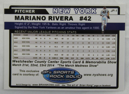 Mariano Rivera Enter Sandman Promotional Baseball Card JP's Sports/Rock Solid Promotions Inc.