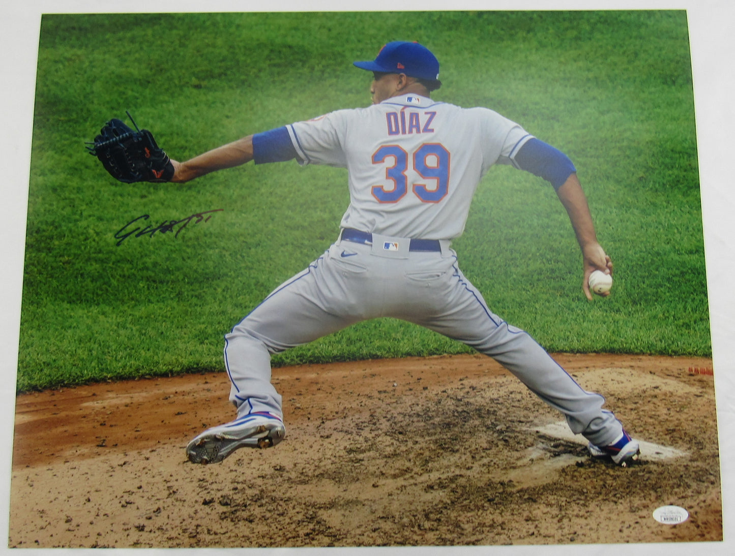 Edwin Diaz Signed Auto Autograph 16x20 Photo JSA Witnessed