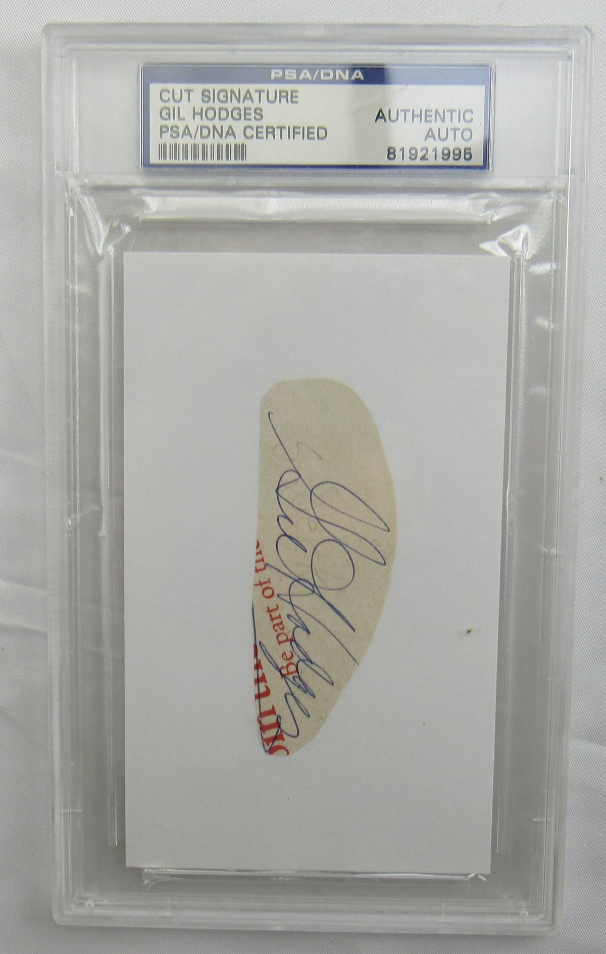 Gil Hodges Cut Signed Auto PSA/DNA Encapsulated XVII