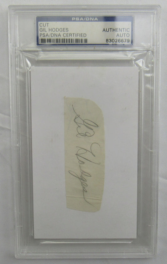 Gil Hodges Cut Signed Auto PSA/DNA Encapsulated XXII