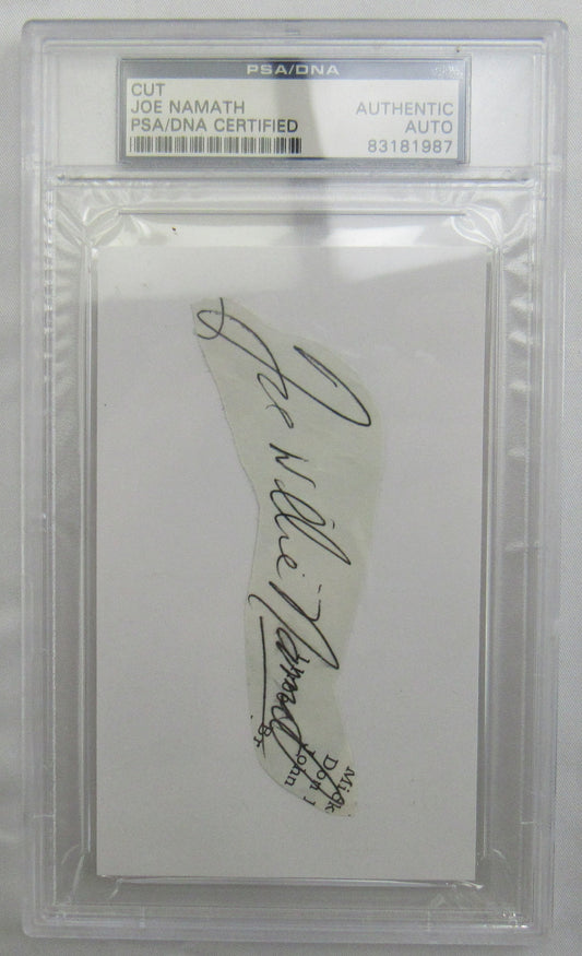 Joe Namath Cut Signed Auto PSA/DNA Encapsulated I
