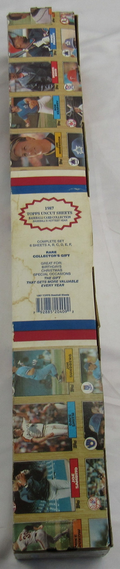 1987 Topps Baseball Card Uncut Sheet Set - Lot of 6 Sheets.