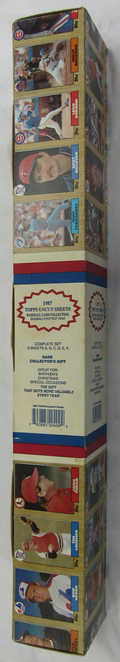 1987 Topps Baseball Card Uncut Sheet Set - Lot of 6 Sheets.