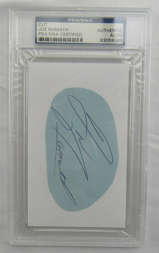 Joe Namath Cut Signed Auto PSA/DNA Encapsulated VIII