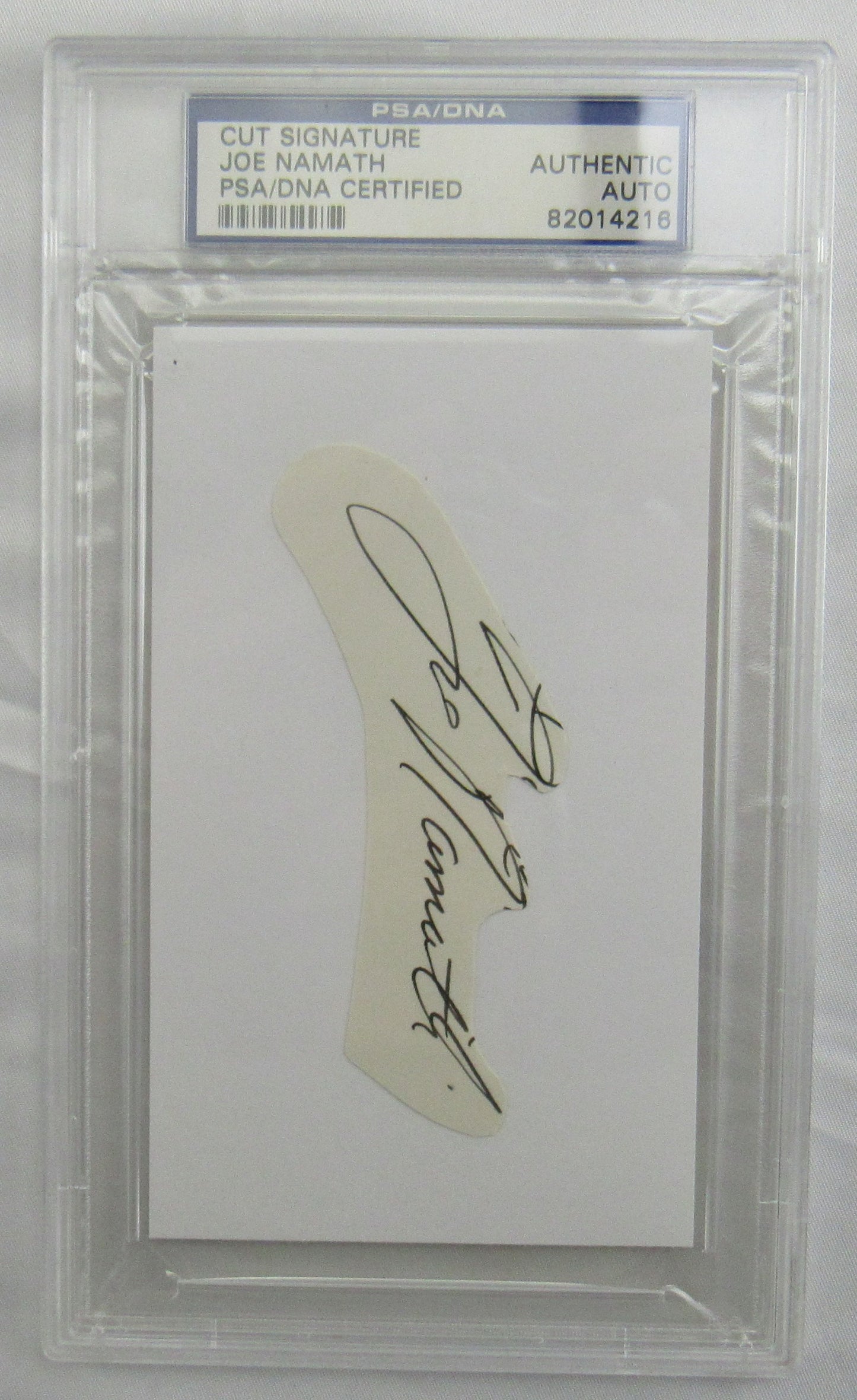 Joe Namath Cut Signed Auto PSA/DNA Encapsulated XIV
