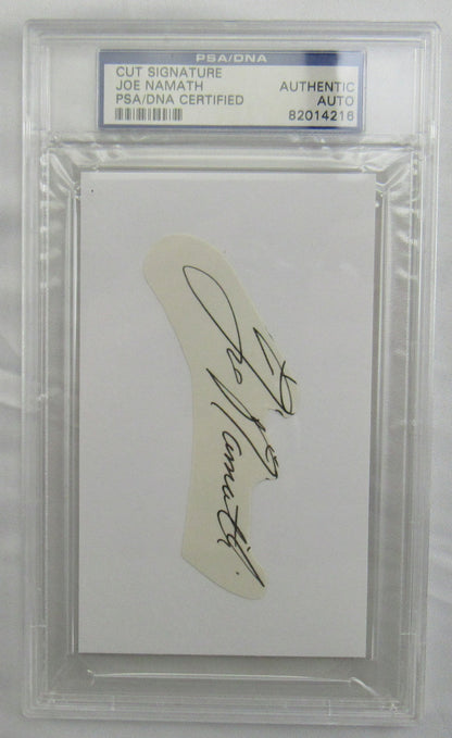 Joe Namath Cut Signed Auto PSA/DNA Encapsulated XIV