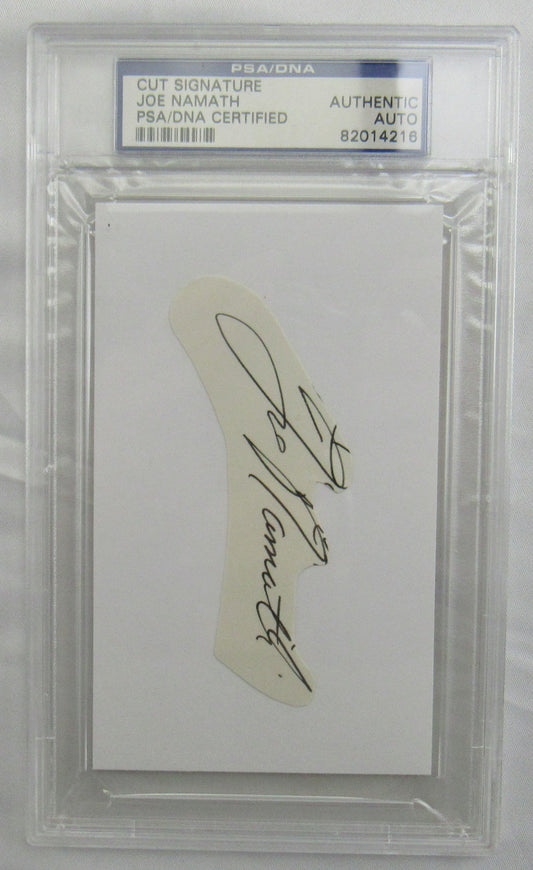 Joe Namath Cut Signed Auto PSA/DNA Encapsulated XIV