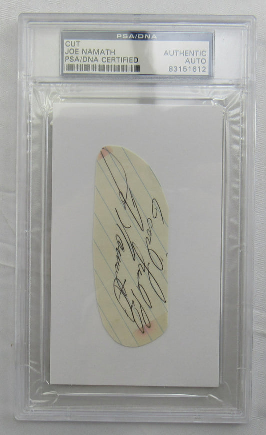 Joe Namath Cut Signed Auto PSA/DNA Encapsulated XVI