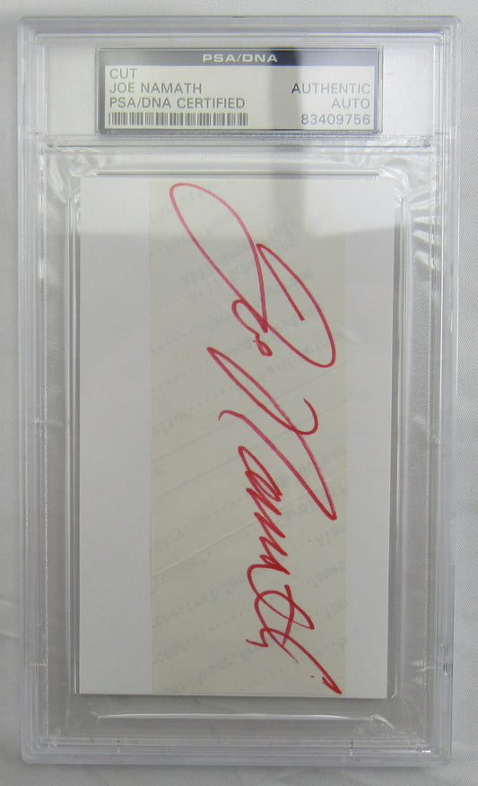 Joe Namath Cut Signed Auto PSA/DNA Encapsulated XVIII