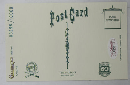 Ted Williams Signed Auto Post Card PSA/DNA JSA LOA X07307