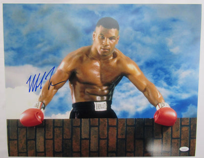 Mike Tyson Signed Auto Autograph 16x20 Photo JSA COA V