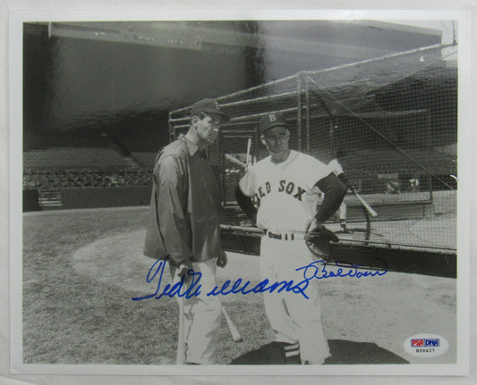 Ted Williams Bobby Doerr Signed Auto 8x10 PSA/DNA LOA H56427