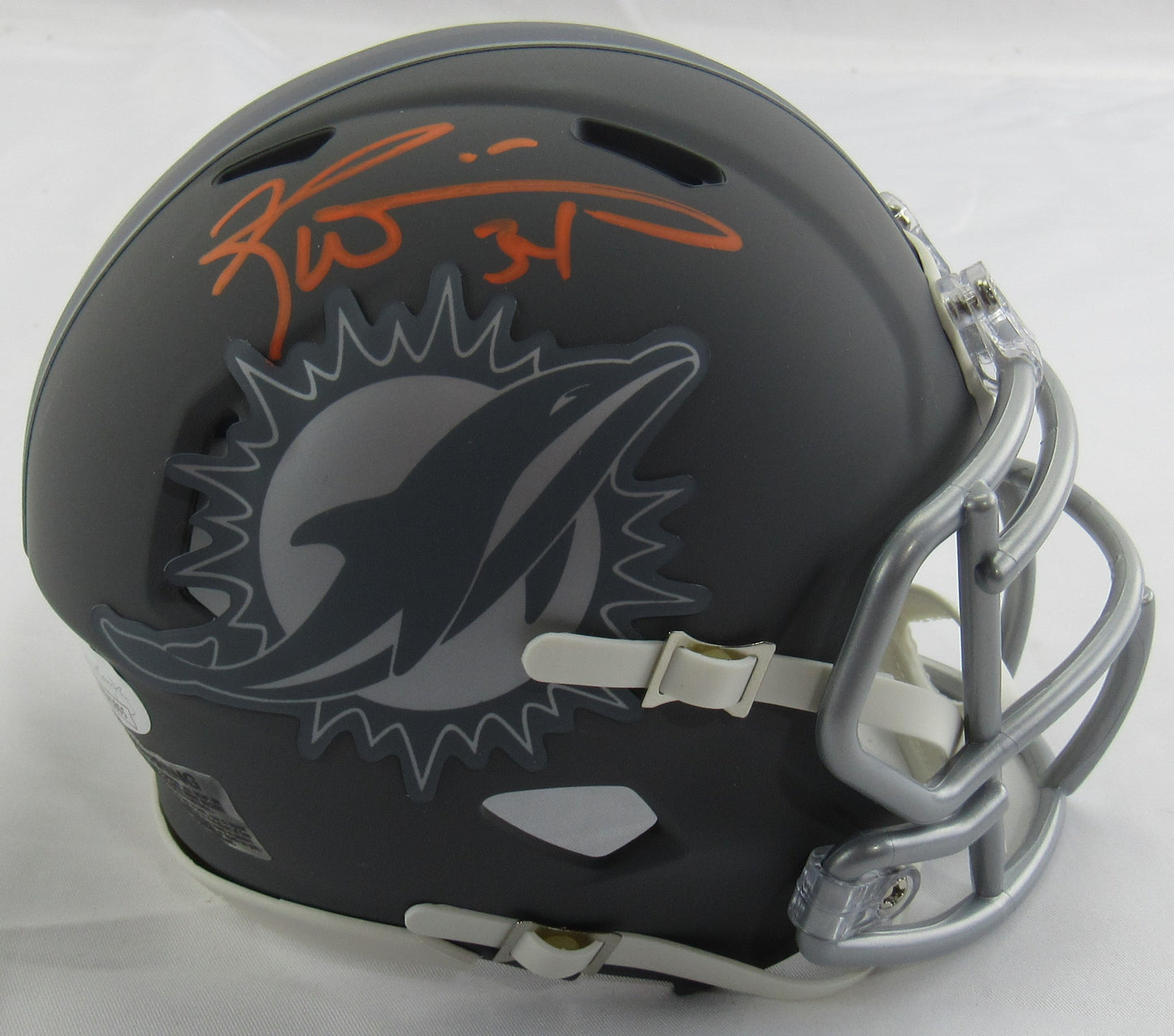 Ricky Williams Signed Auto Autograph Slate Dolphins Mini Helmet JSA COA