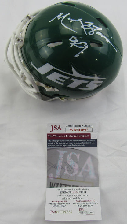 Mark Gastineau Signed Auto Autograph Jets Mini Helmet JSA WB541697