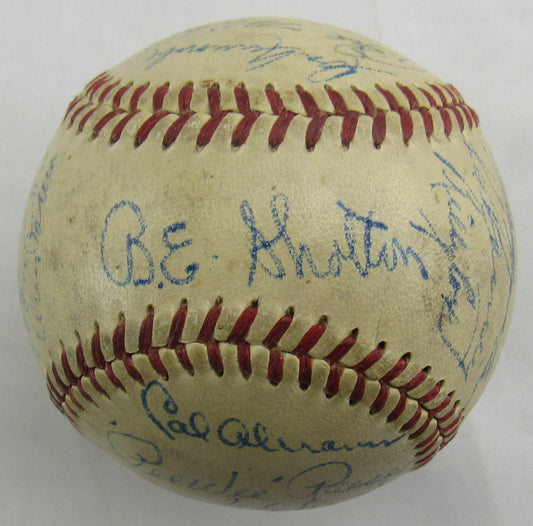 Roy Campanella Duke Snider Billy Cox +21 Signed Auto 1950 Dodgers Team Signed Baseball JSA LOA B34735