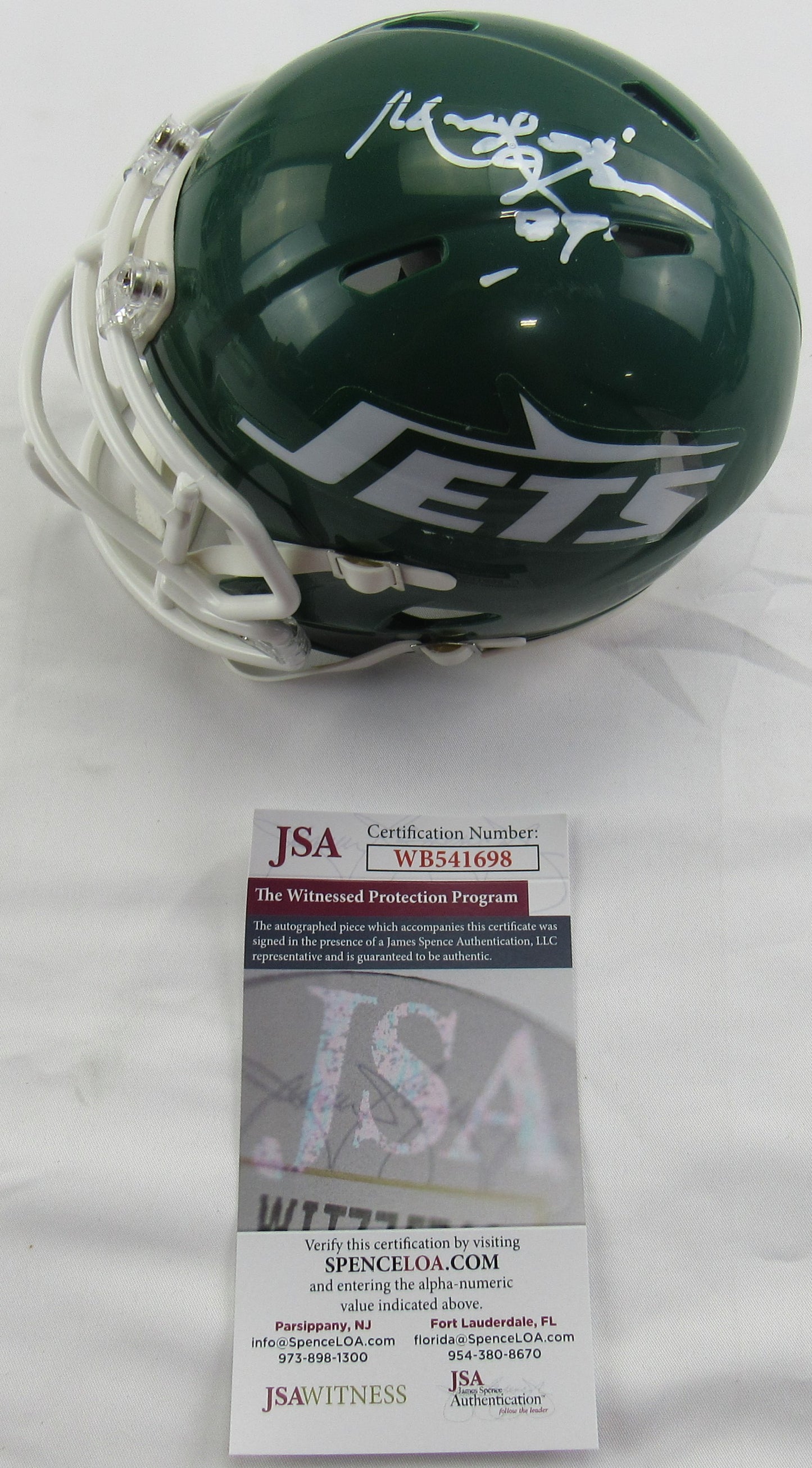 Mark Gastineau Signed Auto Autograph Jets Mini Helmet JSA WB541698