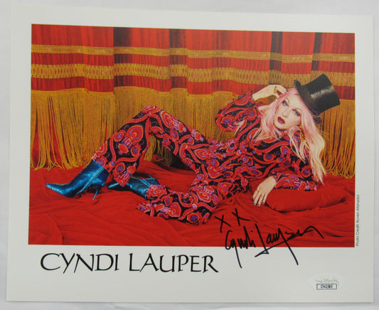 Cyndi Lauper Signed Auto 8x10 Photo JSA CF42585