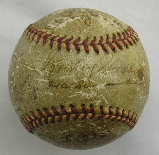 Mel Ott Carl Hubbell Bill Terry +21 Signed Auto 1938 Giants Baseball PSA/DNA LOA G56980