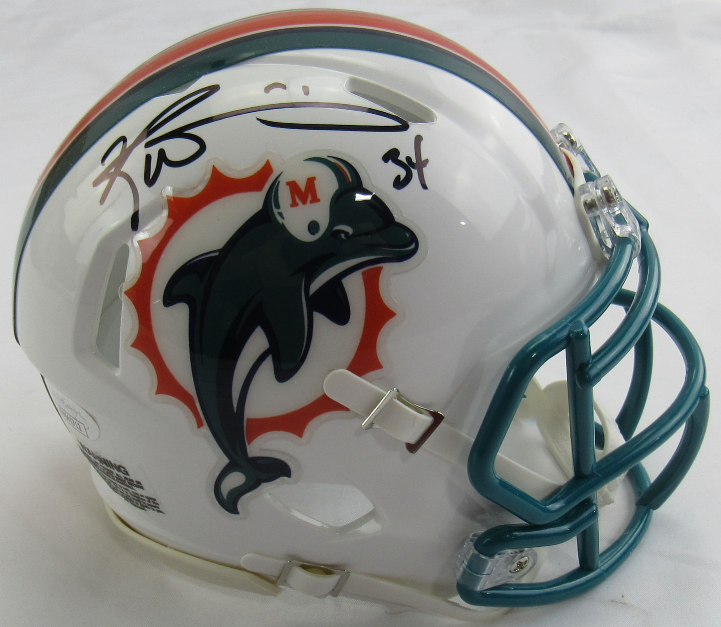 Ricky Williams Signed Auto Autograph Throwback Dolphins Mini Helmet JSA COA