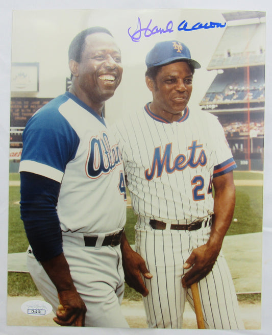 Hank Aaron Signed Auto 8x10 Photo JSA CF42591