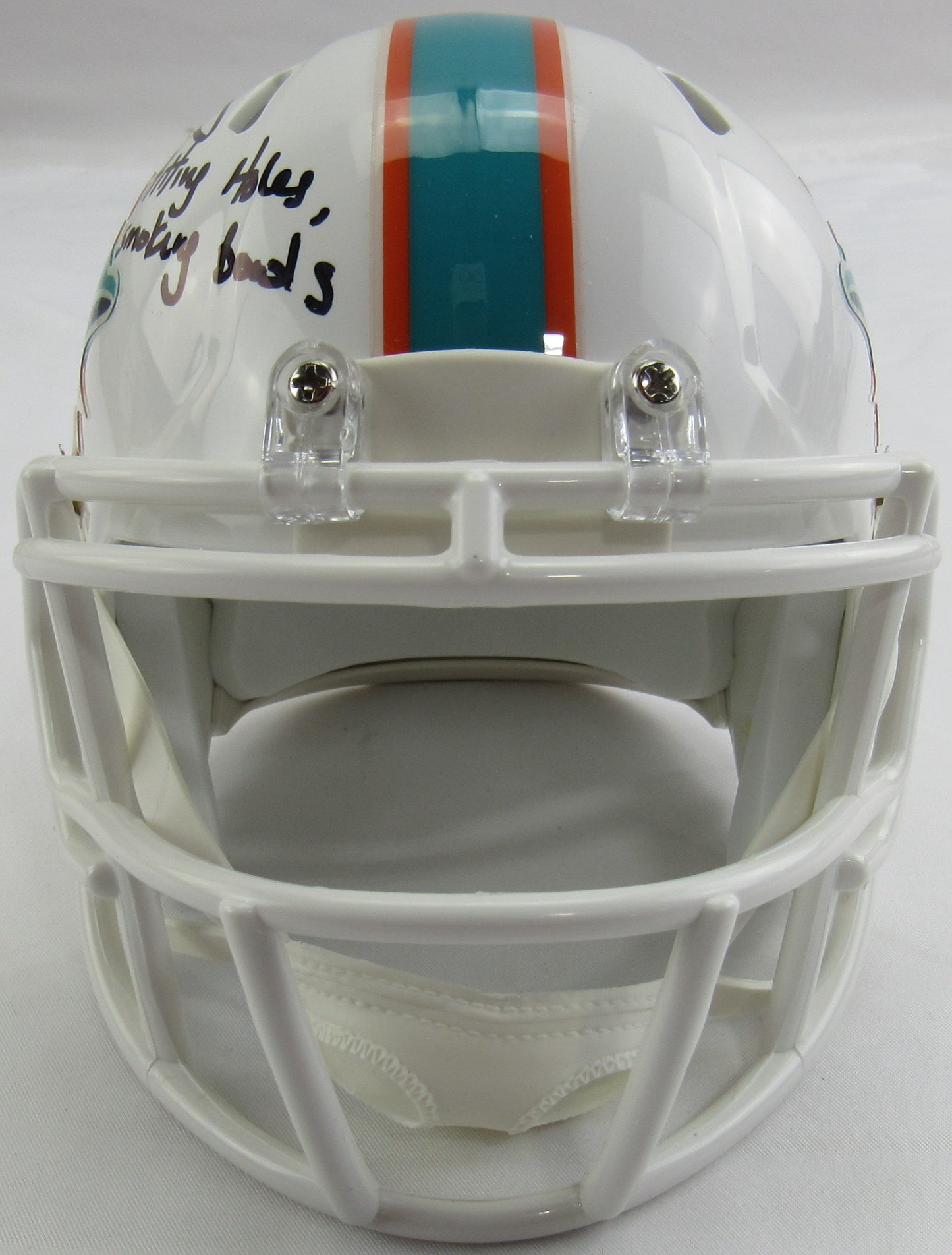 Ricky Williams Signed Auto Autograph Dolphins Mini Helmet Hitting Holes w/ Insc JSA COA