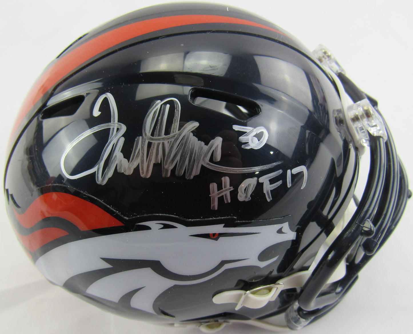 Terrell Davis Signed Auto Autograph Broncos Mini Helmet JSA COA