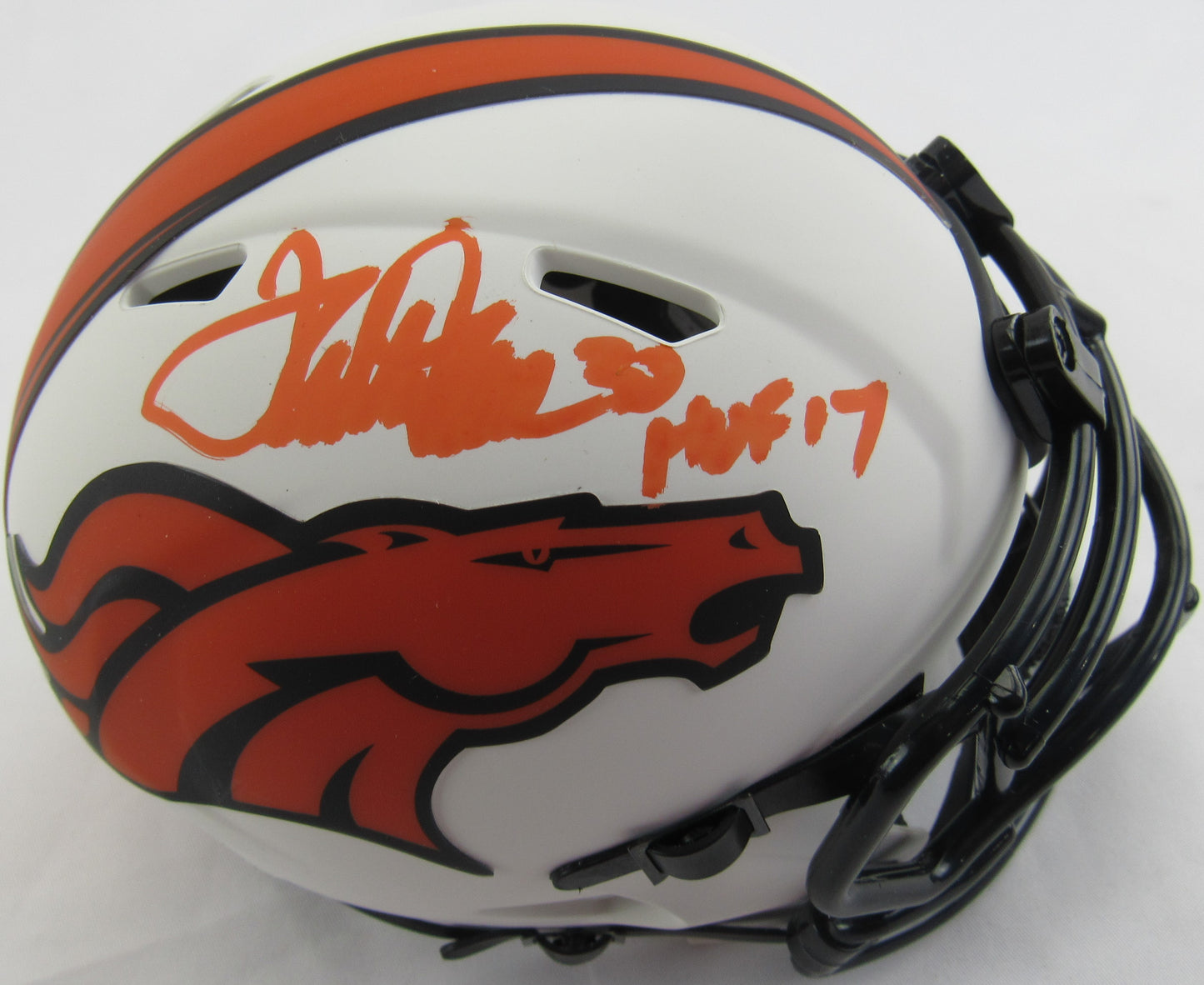 Terrell Davis Signed Auto Autograph Broncos Mini Helmet JSA COA III