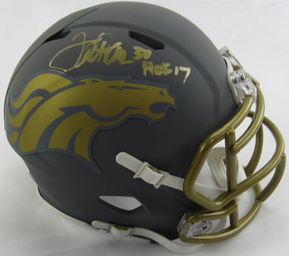 Terrell Davis Signed Auto Autograph Broncos Mini Helmet JSA COA III