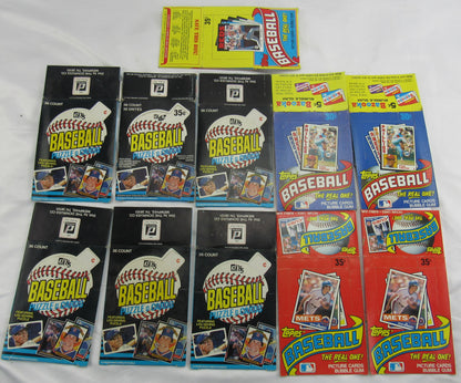 1984 and 1985 Vintage Topps & Donruss Empty Baseball Wax Boxes - 11 Boxes